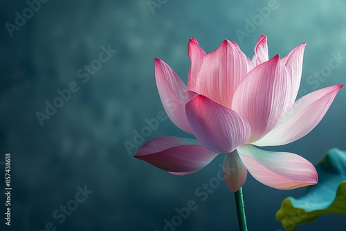 Wallpaper Mural Generative AI image of beautiful lotus gracefully poised on dark backdrop Torontodigital.ca