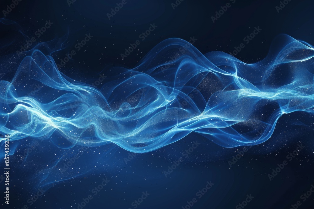 Fototapeta premium Abstract Blue Wave Light Trail