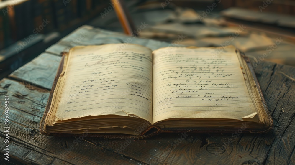 Obraz premium Open empty notepad