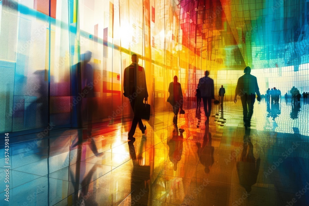 Abstract Office Life Professionals on the Move Abstract Office Life Professionals on the Move