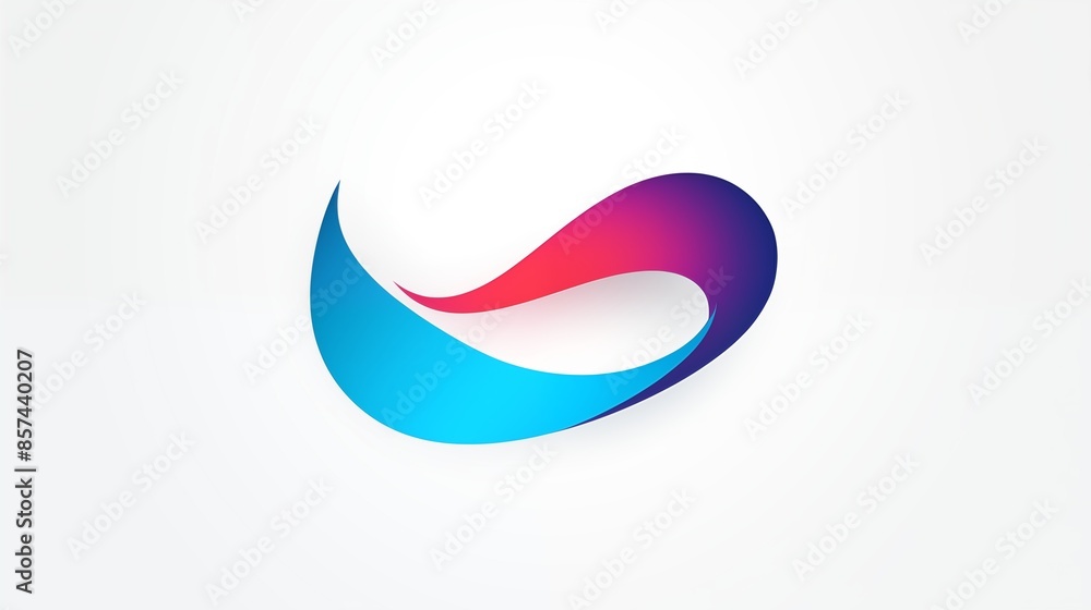 Abstract Colorful Gradient Wave Logo Design Abstract Colorful Gradient Wave Logo Design