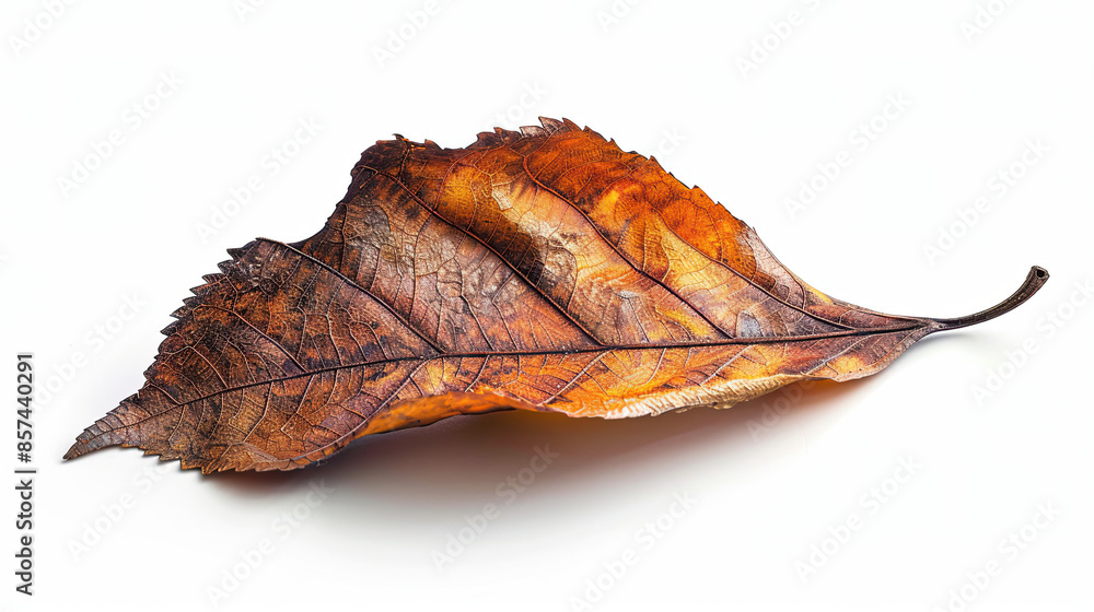 Dry Autumn Leaf Isolated on White Background Dry Autumn Leaf Isolated on White Background