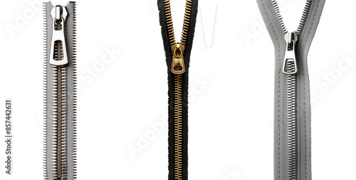 PNG of isolated Zipper unzipping. Clothes and Fashion concept. 