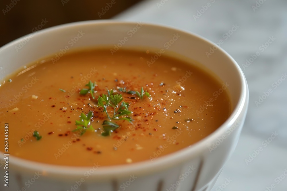Traditional Spanish soup with onion sherry almonds and saffron in vegetable broth Light and tasty Traditional Spanish soup with onion sherry almonds and saffron in vegetable broth Light and tasty