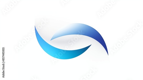 Free Download Modern Blue Gradient Curved Abstract Logo Design - GFXLoad