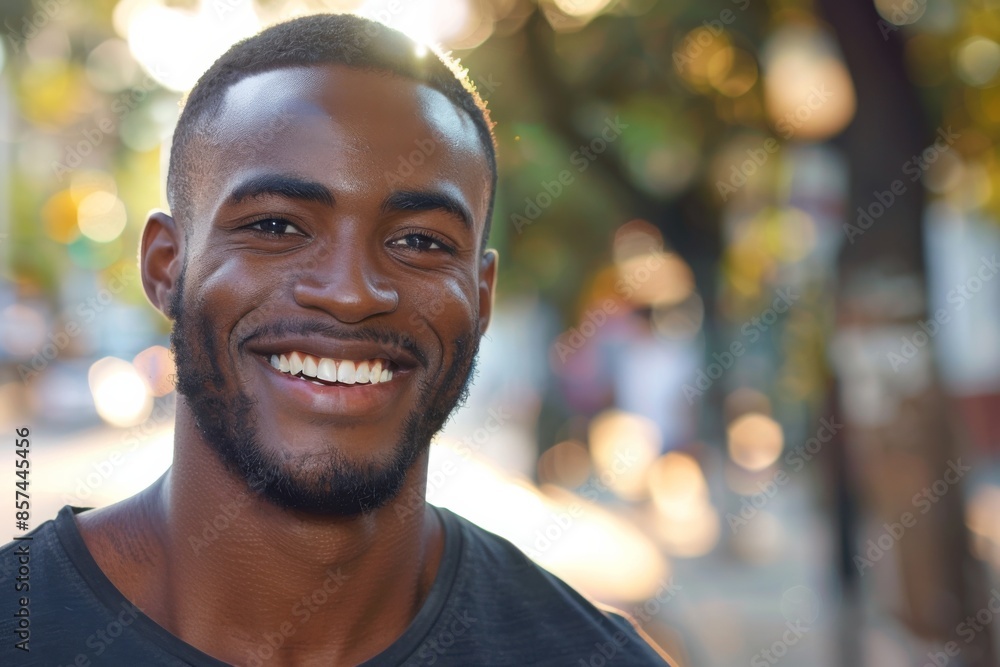 Smiling Man Portrait Outdoors Smiling Man Portrait Outdoors