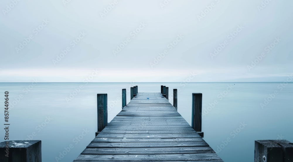 Peaceful Pier Scene for Relaxation and Serenity Generative AI Peaceful Pier Scene for Relaxation and Serenity Generative AI
