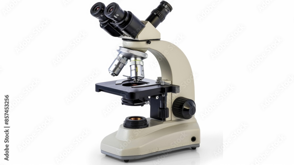 Microscope used for research and education in medical labs Microscope used for research and education in medical labs
