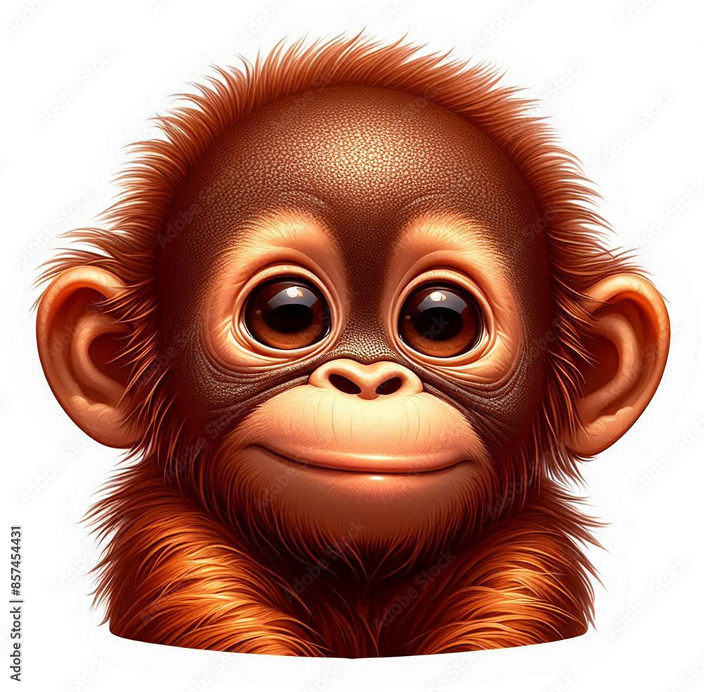 Fototapeta premium Orang Utan sticker png