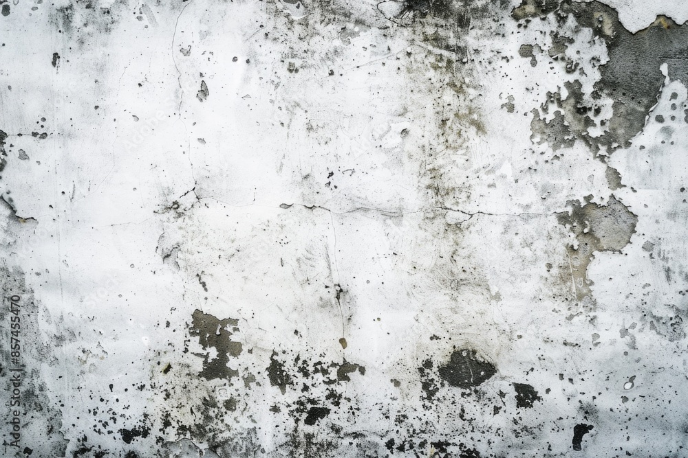 Fototapeta premium A section of dirty wall with patches of white paint