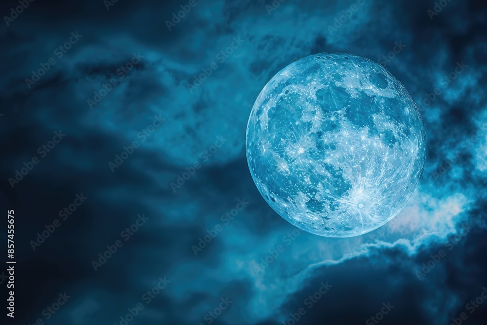 A picture of the night sky with a full moon shining through the clouds A picture of the night sky with a full moon shining through the clouds