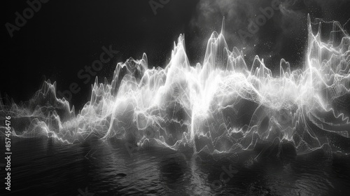 The image shows a grayscale sound wave. photo