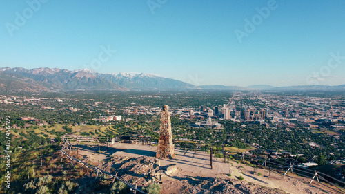 Ensign Peak Monument in Salt Lake City Utah