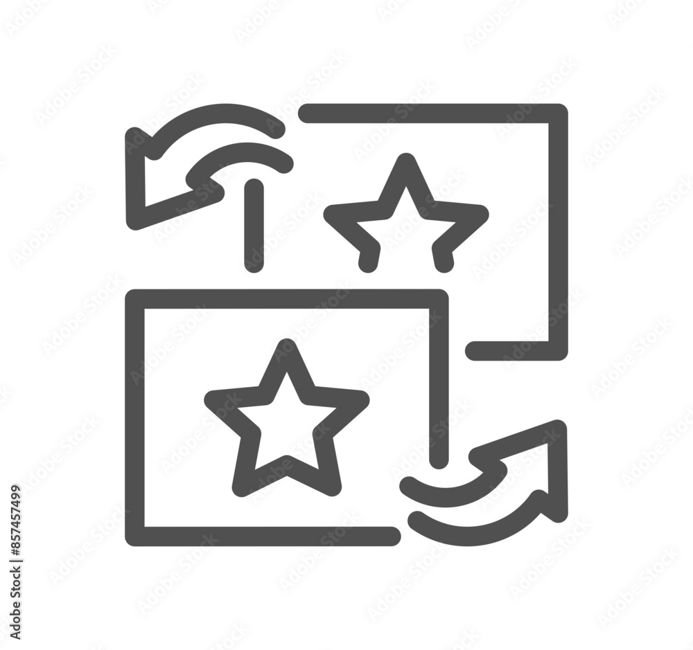 Star related icon outline and linear vector.
Star related icon outline and linear vector.