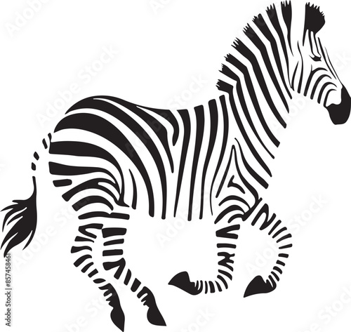 the zebra silhouette vector illustretion photo