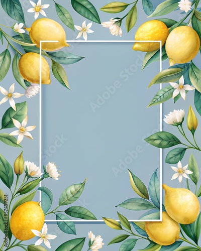 beautiful floral frame fruits Design cards party invitation print frame clip art business advertising promotion © Mr. Fiko