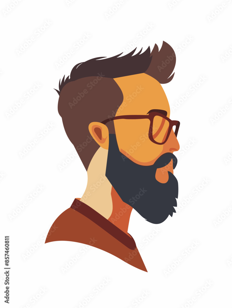 hipster man with beard and eyeglasses vector illustration desing hipster man with beard and eyeglasses vector illustration desing