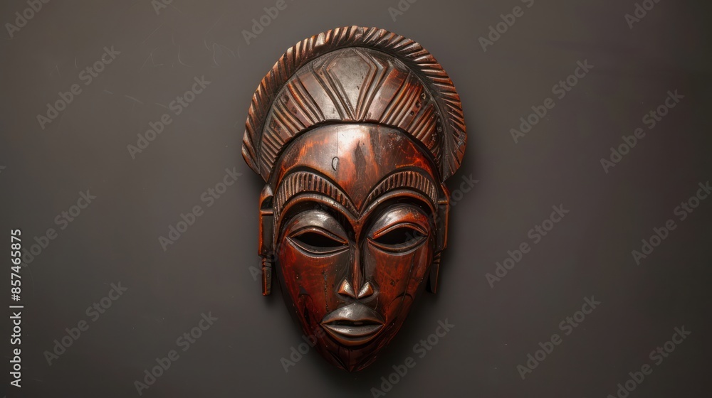 Authentic mask from africa isolated on white. Authentic mask from africa isolated on white.
