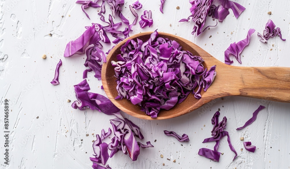 Purple Cabbage Shreds: Healthy Cooking Ingredients Purple Cabbage Shreds: Healthy Cooking Ingredients