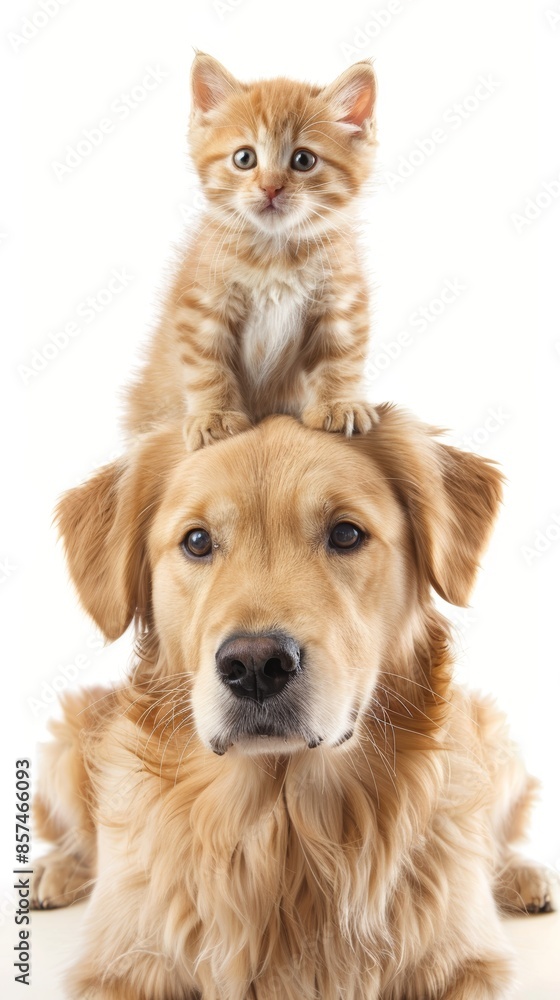 Adorable Friends: Kitten and Puppy Duo Generative AI Adorable Friends: Kitten and Puppy Duo Generative AI