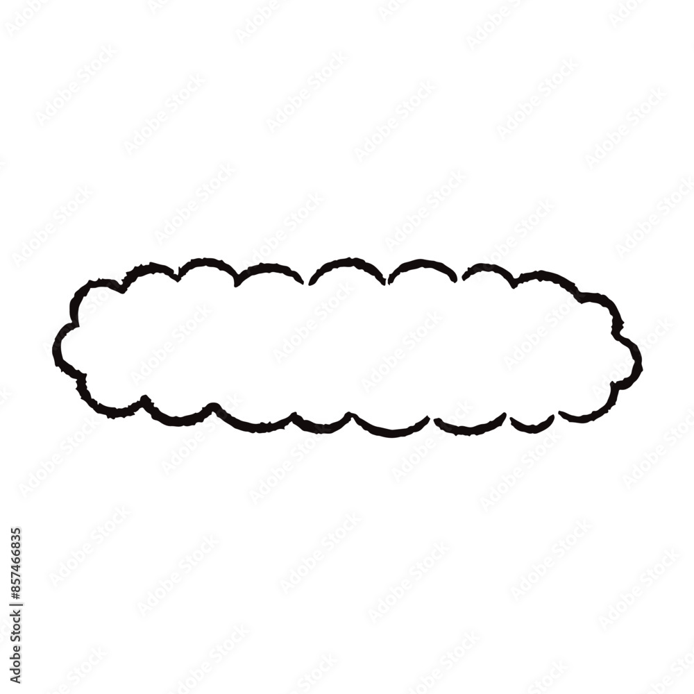 手描きのもこもこの吹き出し 手描きのもこもこの吹き出し