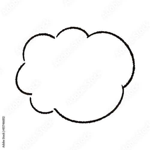 手描きのもこもこの吹き出し