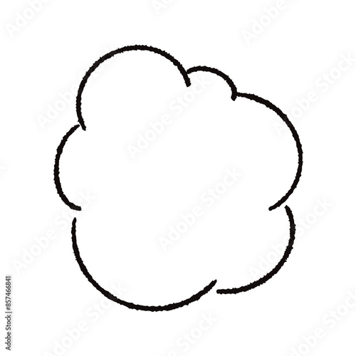 手描きのもこもこの吹き出し