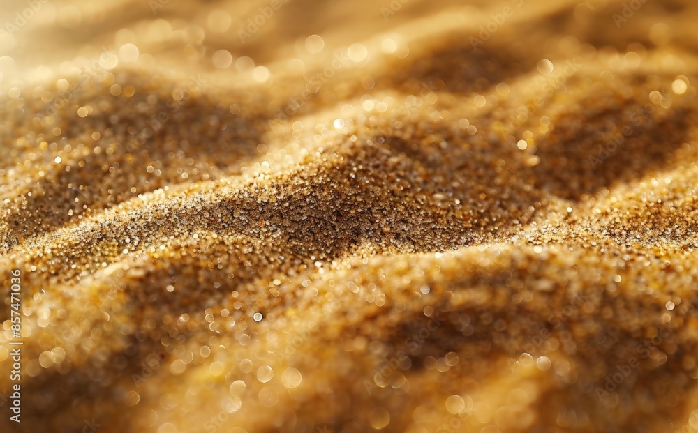 Golden Beach Sand Close-Up with Bokeh Blur Golden Beach Sand Close-Up with Bokeh Blur