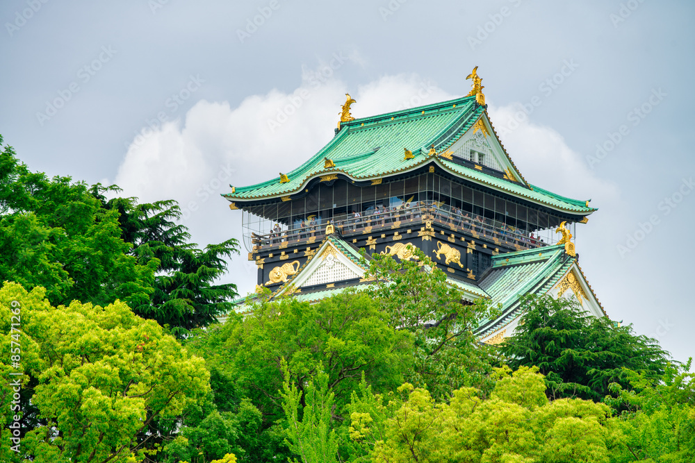 Osaka Castle during spring season in Osaka, Japan Osaka Castle during spring season in Osaka, Japan