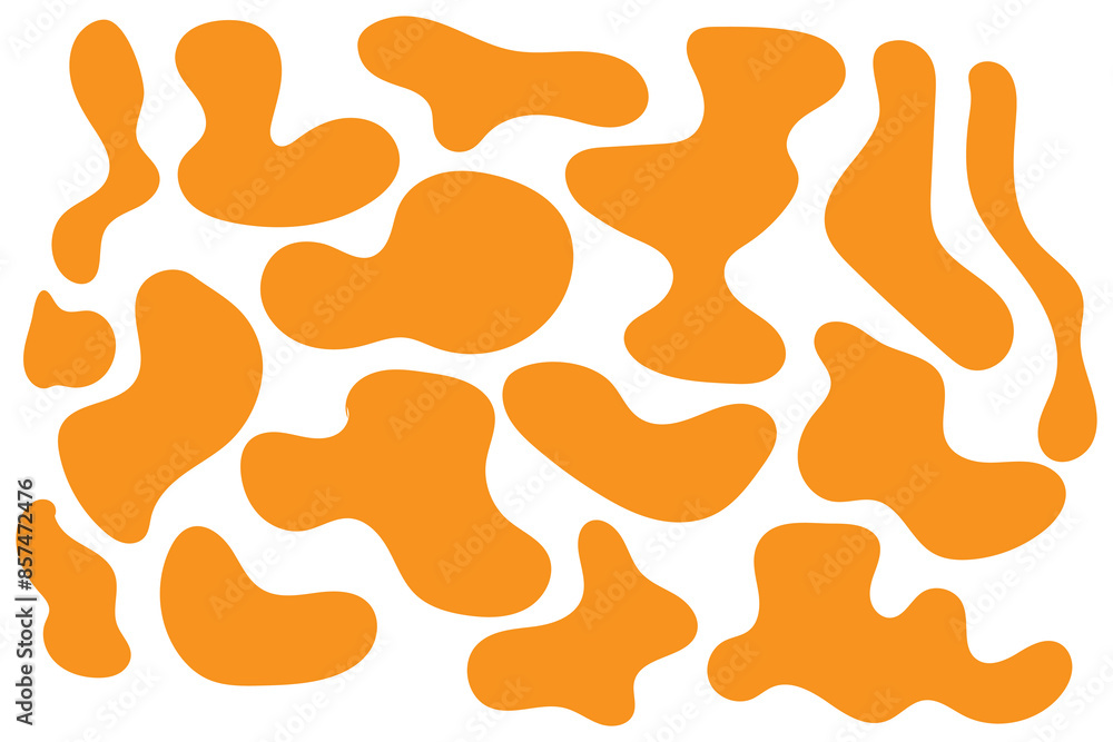 Fluid blob organic shapes vector abstract design. Abstract forms for paint liquid silhouette drop in modern style Fluid blob organic shapes vector abstract design. Abstract forms for paint liquid silhouette drop in modern style