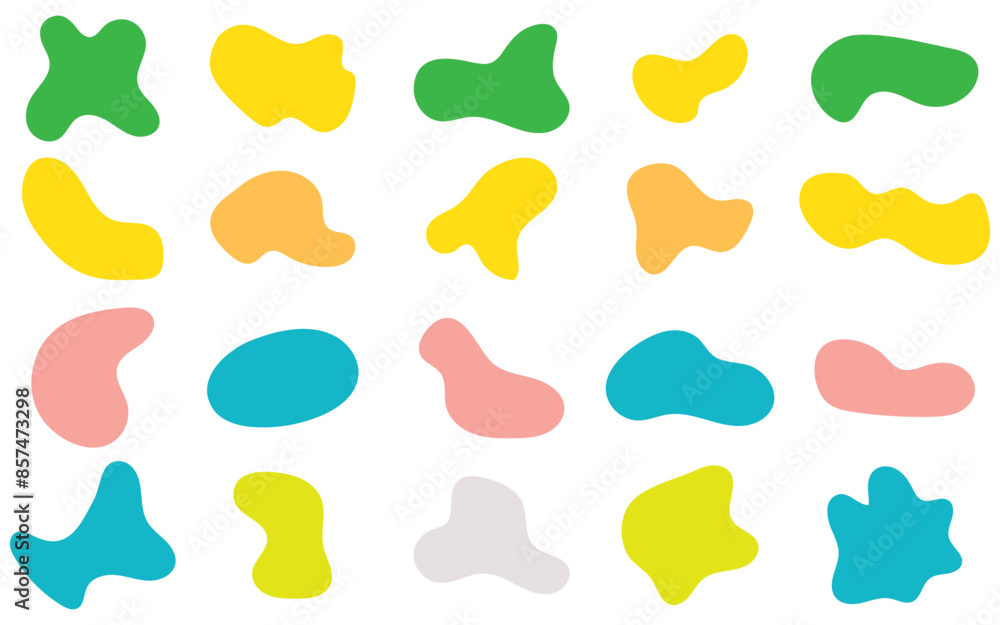Abstract organic shapes collection. Irregular liquid forms set. Black amoeba blobs, blotches, drops or stains bundle. Different design elements for label, sticker, banner, bubble, collage. Vector pack Abstract organic shapes collection. Irregular liquid forms set. Black amoeba blobs, blotches, drops or stains bundle. Different design elements for label, sticker, banner, bubble, collage. Vector pack