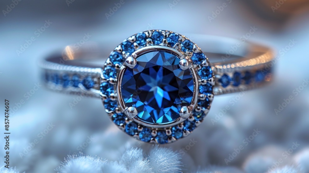 Sparkling Blue Sapphire Ring Sparkling Blue Sapphire Ring