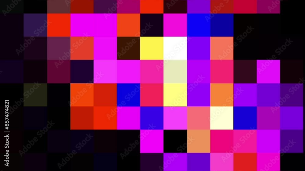 Abstract colorful pixel art on black background Abstract colorful pixel art on black background