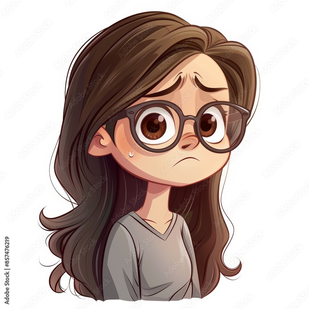 Sensitive Teenager with Glasses Showing Empathy in a Difficult Moment Generative AI Sensitive Teenager with Glasses Showing Empathy in a Difficult Moment Generative AI