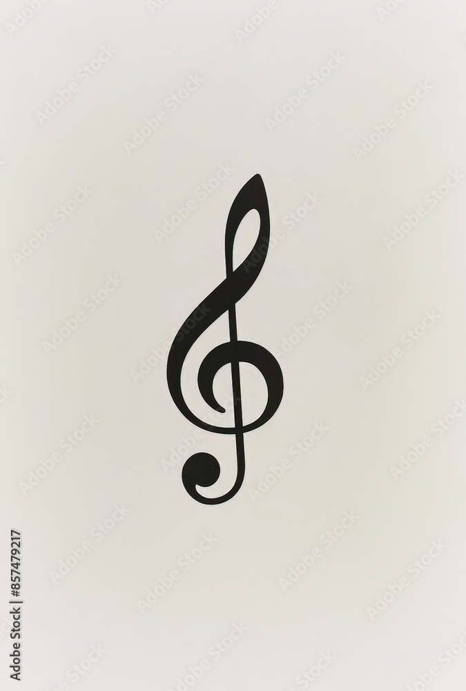 Musical Notation Symbol - Black and White Musical Notation Symbol - Black and White