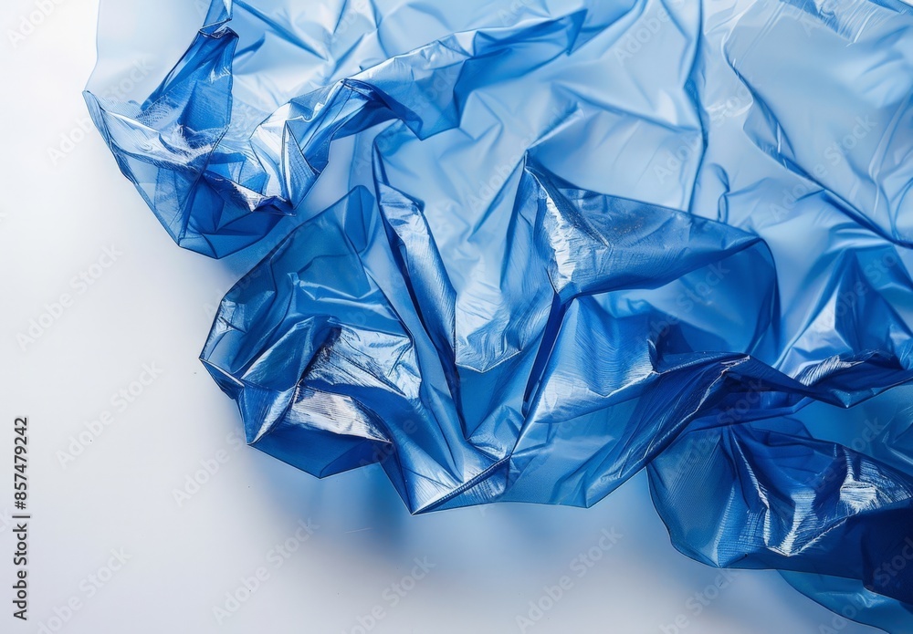 Crinkled Blue Plastic Bags Crinkled Blue Plastic Bags