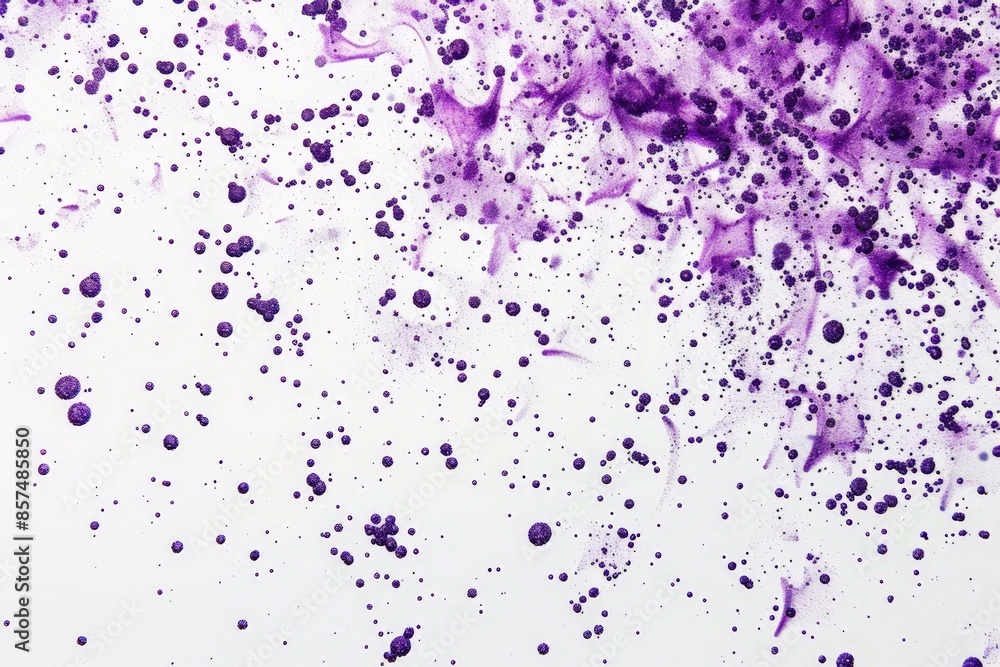 Vibrant Purple Splatter Art on White Background Vibrant Purple Splatter Art on White Background