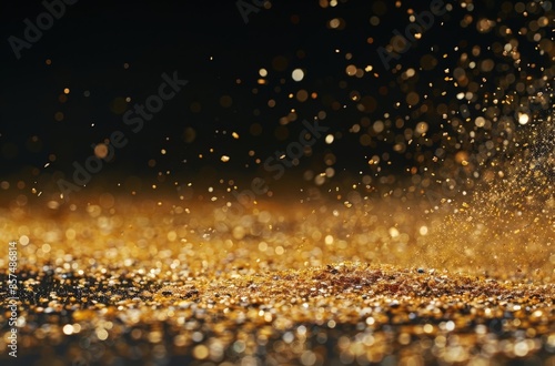 Vivid Gold Confetti Explosion