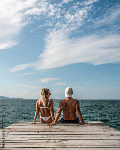 Casal na praia