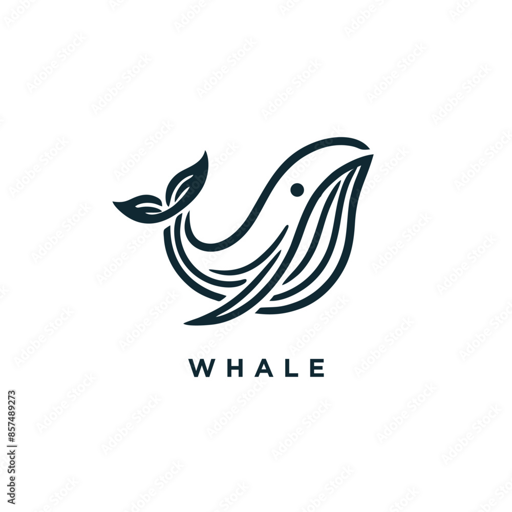 whale logo design concept icon symbol template whale logo design concept icon symbol template