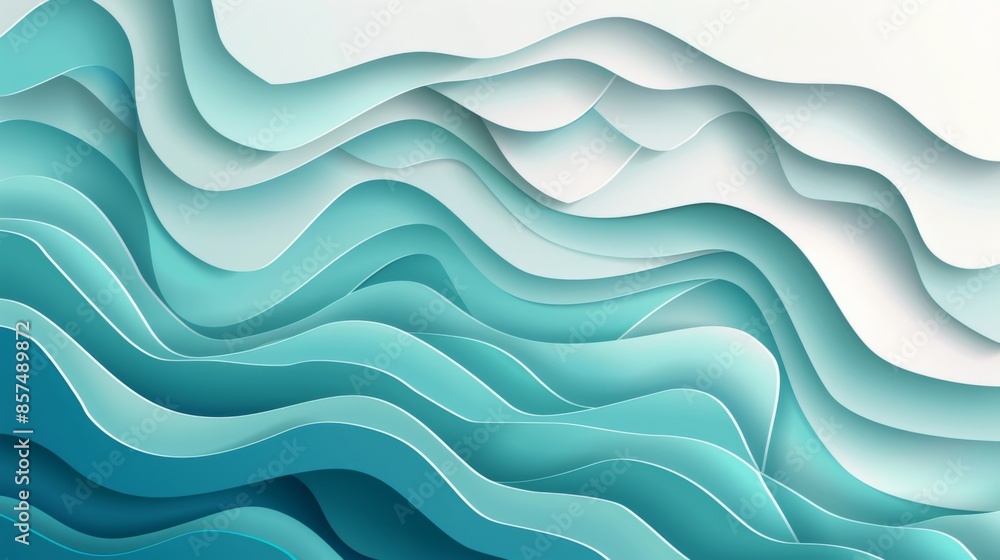 Fototapeta premium Abstract Ocean Waves Background, Generative AI
