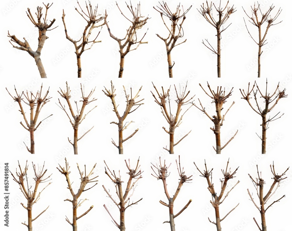 Obraz premium Natural Dried Decorative Tree Branches Bundle Collection