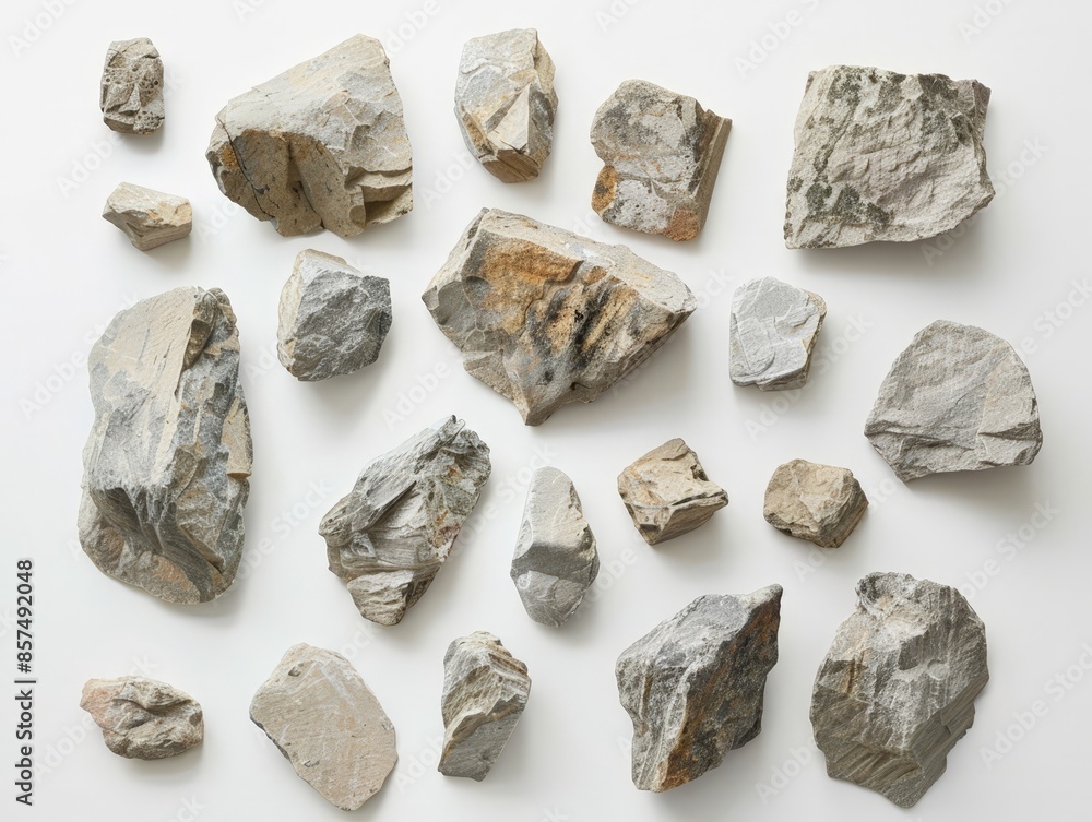 Natural Stone Collection: Varied Shapes and Sizes of Rough Rock Specimens Natural Stone Collection: Varied Shapes and Sizes of Rough Rock Specimens