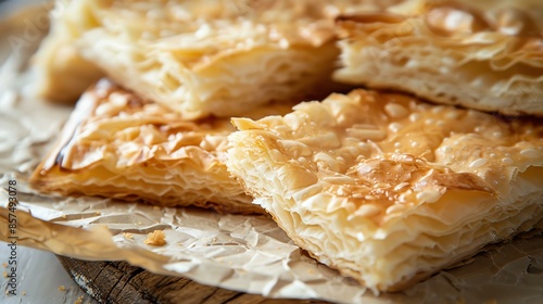 Crispy and flaky phyllo pastry with a sweet and creamy filling. Perfect for a quick and easy breakfast or snack.