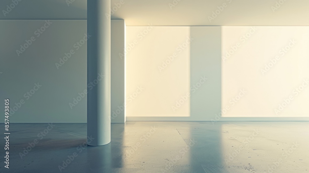 Fototapeta premium A vacant space featuring a pillar