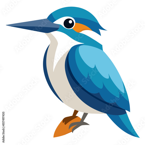 Graceful Belted Kingfisher Vector Illustration for Stunning Detail