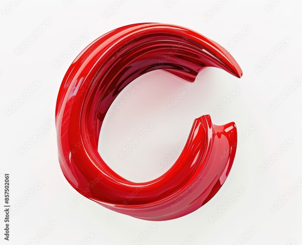 Shiny Red Logo Design on a White Background Shiny Red Logo Design on a White Background