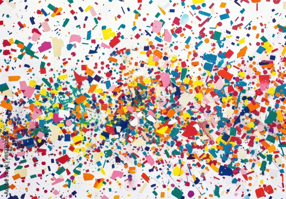 Vibrant Pop Art Background with Confetti Vibrant Pop Art Background with Confetti