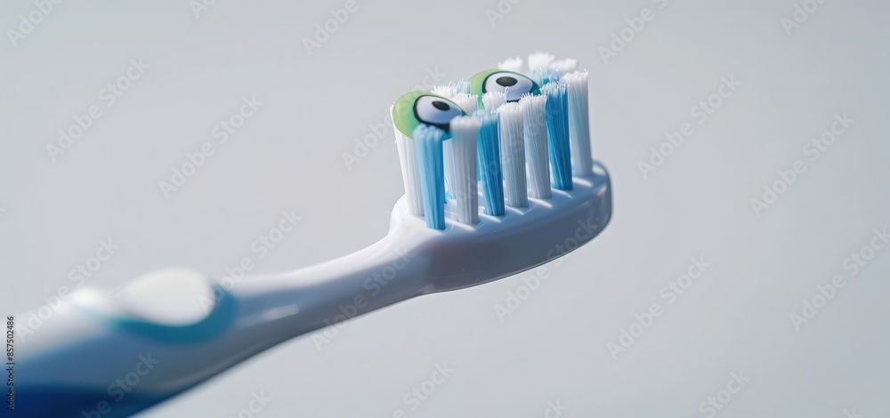 Dental Hygiene Tool: A Toothbrush and Toothpaste in Focus, with Blurred Background to Highlight the Product. Dental Hygiene Tool: A Toothbrush and Toothpaste in Focus, with Blurred Background to Highlight the Product.