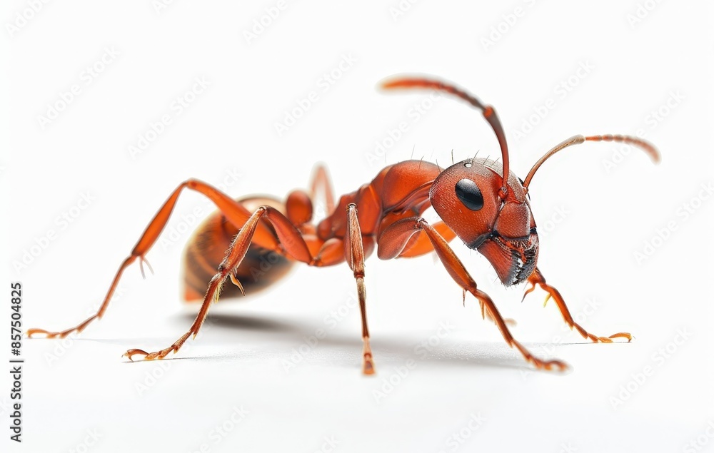 Vivid Red Antennae Against a White Background Vivid Red Antennae Against a White Background